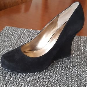 Nine West blk suede pump 8.5